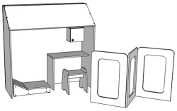 Wooden Preschool Furniture: Playset "Hospital