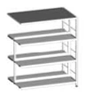Two-Sided Shelf with Metal Frame, 880x570x1152 mm