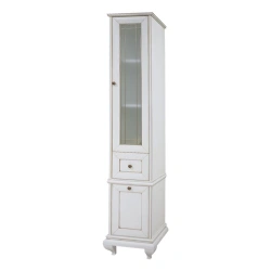 Beatrice Floor Column Cabinet Right Ivory with Patina 1A187403BEM6R1