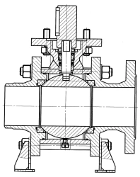 Combined Ball Valve for Electric Actuator KSH DN 10-100 PN 1.6-16 MPa