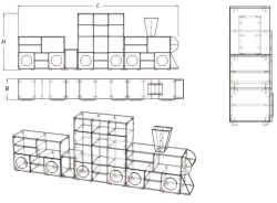 Children's Wall Train for Toy and Book Storage (DSP Series)