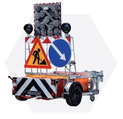 Mobile Front Barrier Trailer OMFP-90 with Energy Absorption