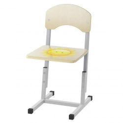 Adjustable Children's Chair with Metal Frame for Growth Groups 1-3
