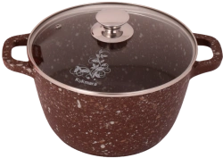 Aluminum Cast Pot 2.5L with Non-Stick Coating by Kukmara, Elite Stone Line