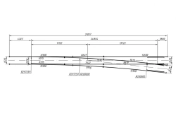 R50 Type Turnout for Metro Railways Model 1/9 (Project 2891M.00.000/-01)