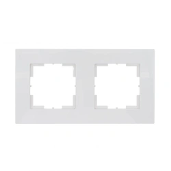 Double Frame for Electrical Installations, White Color