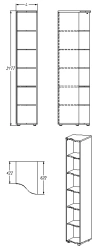 Storage Rack for Documents and Office Supplies - Model 441.218