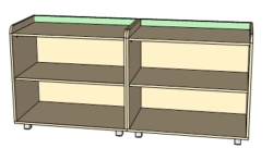 Educational Wall with Shelves (Without Board)