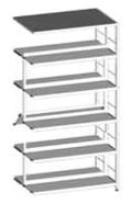 Two-Sided Metal Frame Shelf 880x570x1752 mm