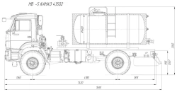 Vacuum Tanker MV 4671 R4-40 on Kamaz 43502-D5 Chassis