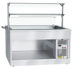 High-Temperature Refrigerated Display Counter with Neutral Cabinet PVV(N)-70H-03-NSh