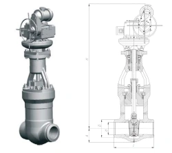 Valve 881-250-EP (DN 225/ PN 25 MPa) for Thermal Power Stations