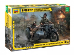 German Motorcycle P-12 with Sidecar Model Kit