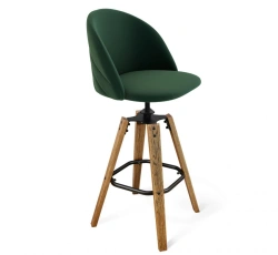 Elegant Microvelvet Bar Stool Sheffilton SHT-ST35-2/S93