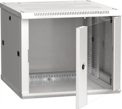 LINEA W 6U Wall-Mounted Rack Cabinet with Glass Door, RAL7035