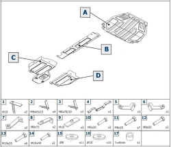 Metal Protection for Mitsubishi Outlander 2.0, 2.4, 3.0 (2012-)