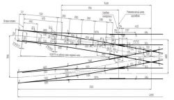 R65 Type Cross Switch for Railways, Model 2/6 with 4.8m Gauge