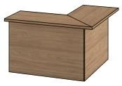 Decorative Corner Panel for Rio Reception Desk Set