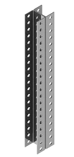 Double Perforated Rail SKDE-000, Sizes from 41x60x140 mm to 41x60x6000 mm
