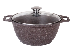 Aluminum Cast Pot 4L with Non-Stick Coating, Kukmara, Marble Induction Line
