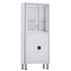 Medical Cabinet SM-02 "MSK" (MSK-7648.12) - Two-Section Aluminum and Steel Storage