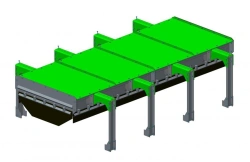 Material Loading Tray Installation Device for Conveyor Systems