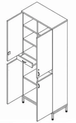 Chemical Reagent Storage Cabinet Model SHK-1-3