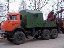 Special Vehicle with Crane-Manipulator Model 574223 on KAMAZ-5350-D5 Chassis