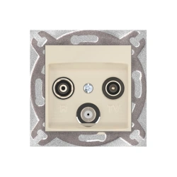 Caduceus Aling Prestige Hidden Installation TV/FM/SAT Socket, Beige, Art. 6012S.9