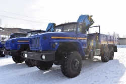Special Truck with Crane Manipulator on Ural 4320 Chassis