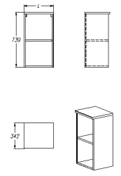 Wall Cabinet for Storage, Series 411