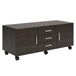 Madrid Rolling Side Table with 3 Drawers and 2 Doors