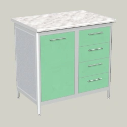 One-Door Cabinet with Four Drawers Model LTL-5