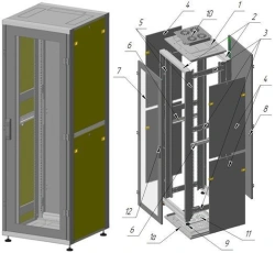 33U Floor-Mounted Telecommunications Cabinet 600x1700x600 mm