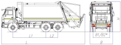 Rear-Loading Garbage Truck Model MK-4543-07