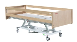 Functional Medical Bed with Adjustable Height and Wooden Backrests MEGI Tempo 6