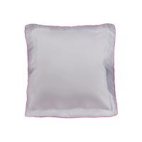 White Gabardine Pillowcase 40x40 with Colored Trim