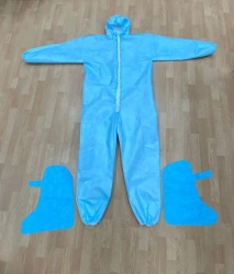 Disposable Medical Protective Suit Shoe Covers "Kasper+" - White, Blue, White with Blue Stripes