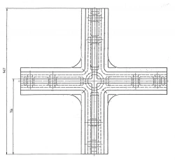 High Manganese Steel Cross Joint for Project 2576.001