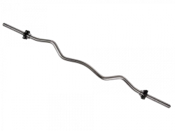 Chromed W-Shape Barbell with 25mm Thread and Nut Lock, Load Capacity 150kg, Weight 5kg