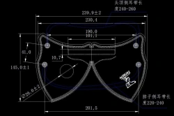 Medical Half-Mask AUGURI (FFP3) with Head Strap, AMS-103