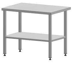 Stainless Steel Table 1500x700x850 mm with Lower Shelf, No Border