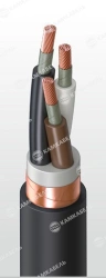 Power Cable with Copper Conductors, PVC Insulation, Low Fire Hazard, Nominal Voltage