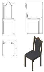 Wooden Frame Chair for Sitting - STU.DK.S Series