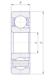 Radial-axial Ball Bearing 4-36104K GOST 520-2011