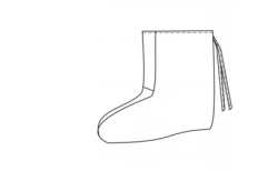 Green Cotton-Polyester Fabric Shoe Covers