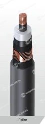 Power Cable with Copper Conductor and Cross-linked Polyethylene Insulation, 64/110 and 127/220 kV, PvpPg Model