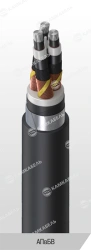 High Voltage Power Cable with Aluminum Conductors 6kV AПвБВ