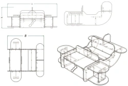 Airplane-Themed Furniture for Toy and Book Storage (IMC Series)