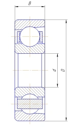 Radial-axial Ball Bearing T-36206E GOST 520-2011